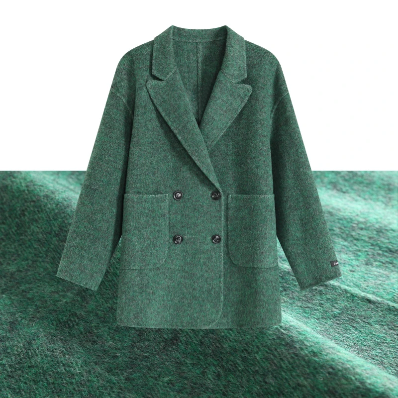 【王牌】2025秋季新款中长款双面羊毛大衣女气质显瘦小个子毛呢外套