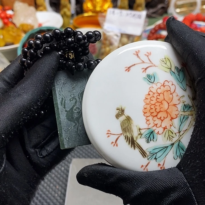 瓷片瓷器瓷片 摆件1个