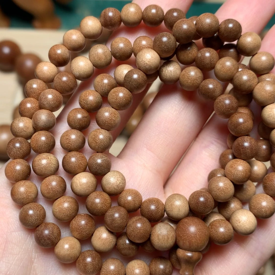 【闪购商品】檀香木手串/手链老山檀香6x108微微瑕