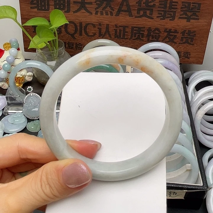 翡翠未镶嵌手镯58正圈