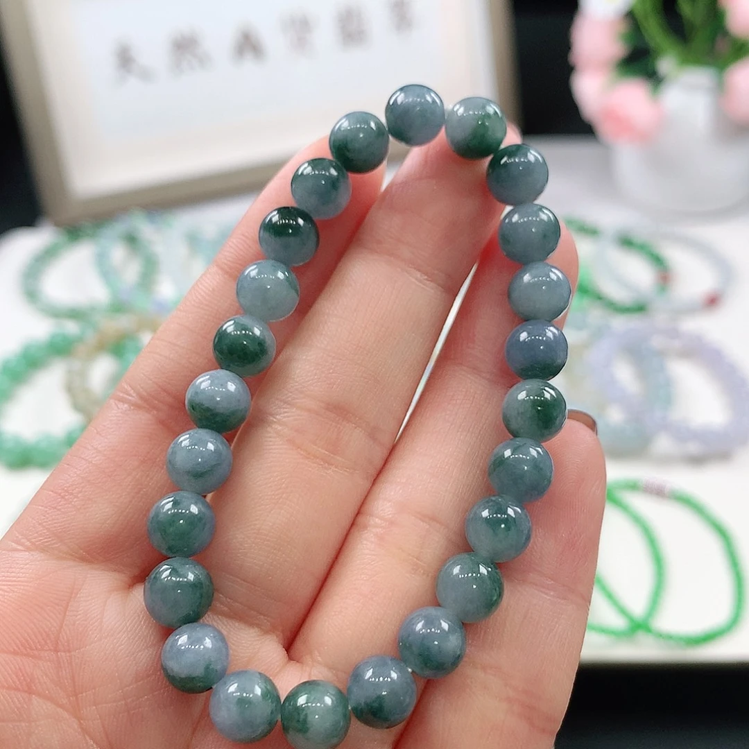 翡翠未镶嵌手链7.3mm