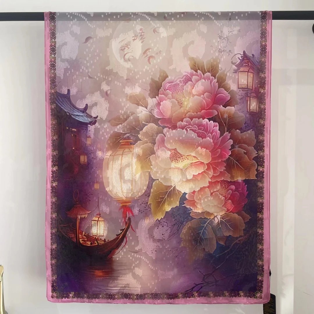 香云剪花【花好月圆】J31丝巾