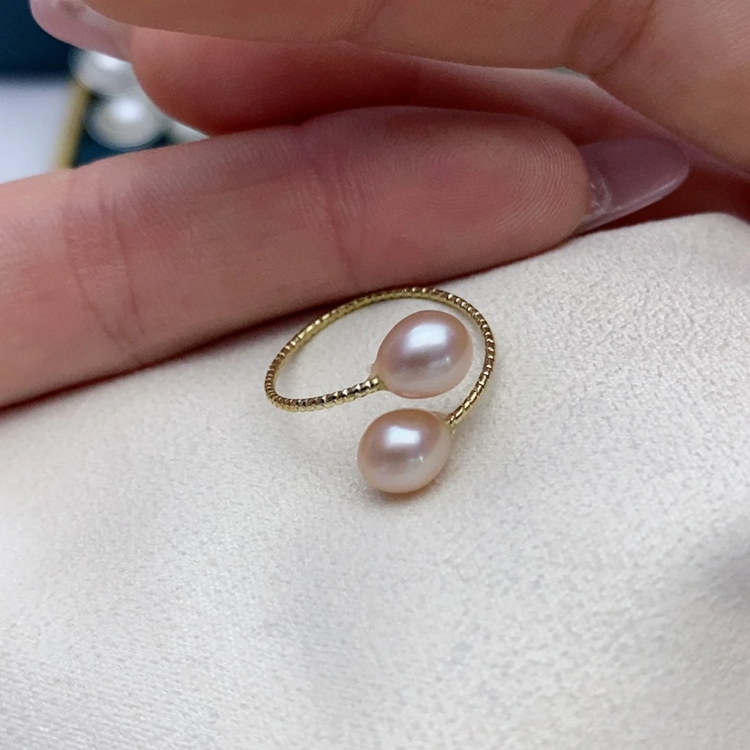 【闪购商品】淡水珍珠戒指合金47
