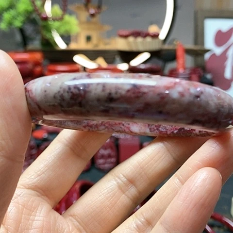 天然辰砂原石手镯