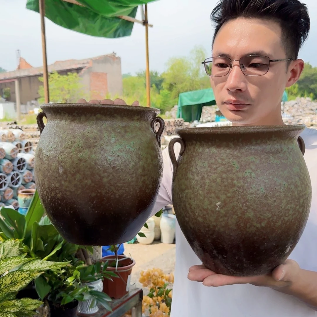 紫砂花盆口18高20（牛油果两个