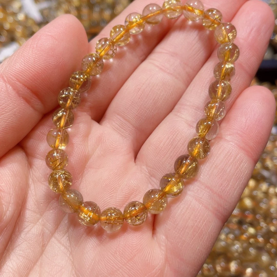 水晶手链未镶嵌赫**子天然水晶手链