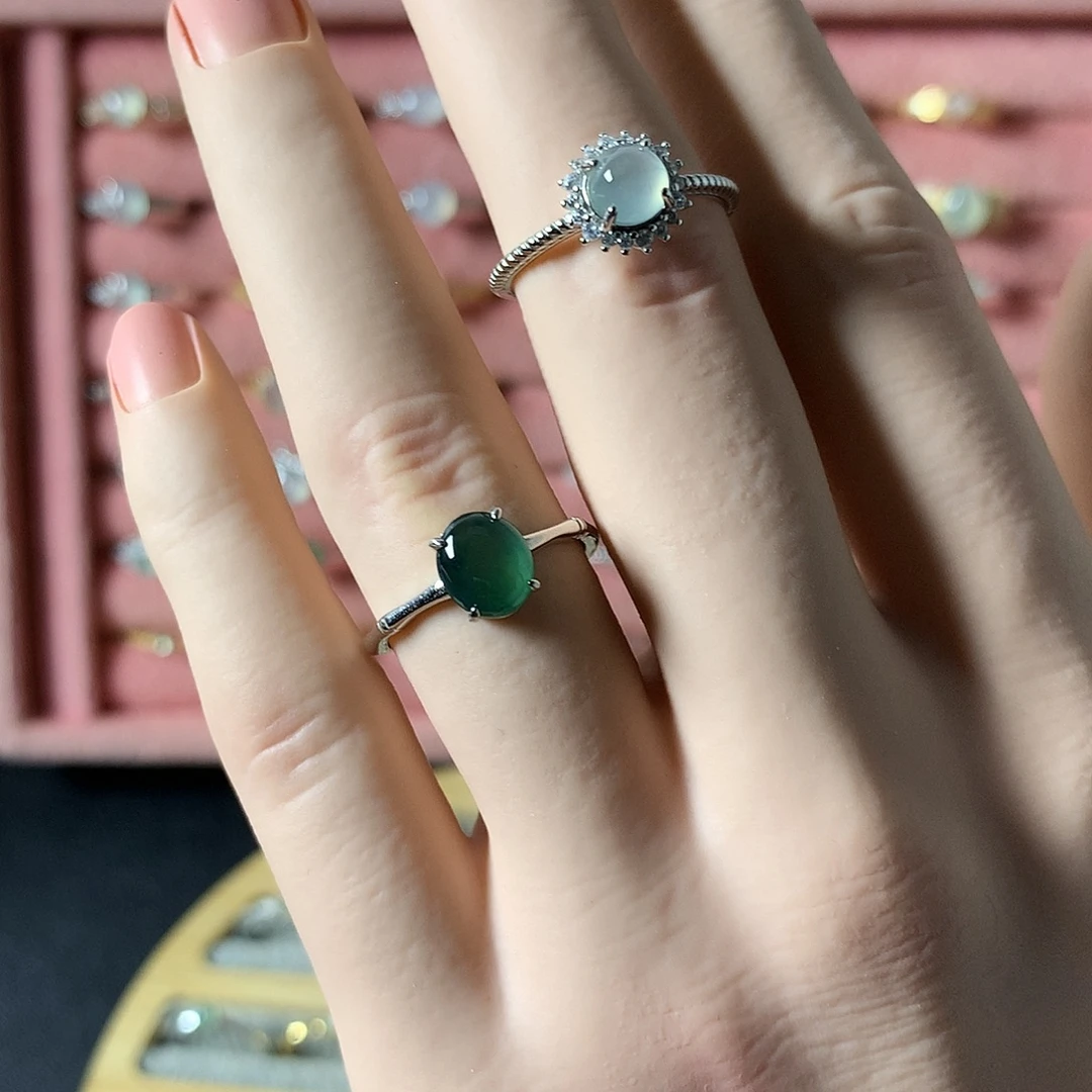 紫****翡翠未镶嵌戒指892