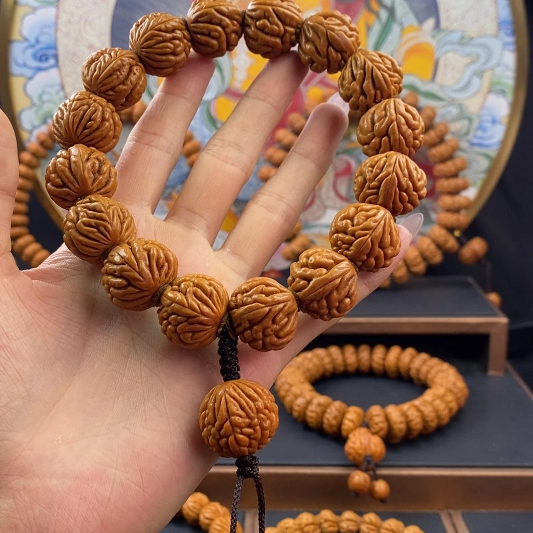 桃核手串龙纹桃核豹子头