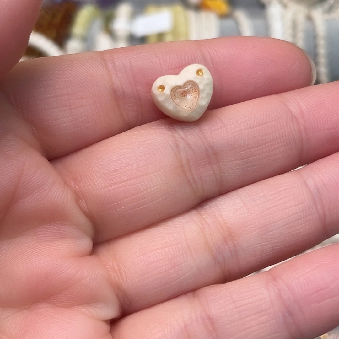 猛犸象牙手串/手链/手镯镶嵌爱心