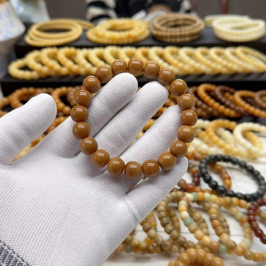 手串菩提根/象牙果卡12苹果珠 精工11年