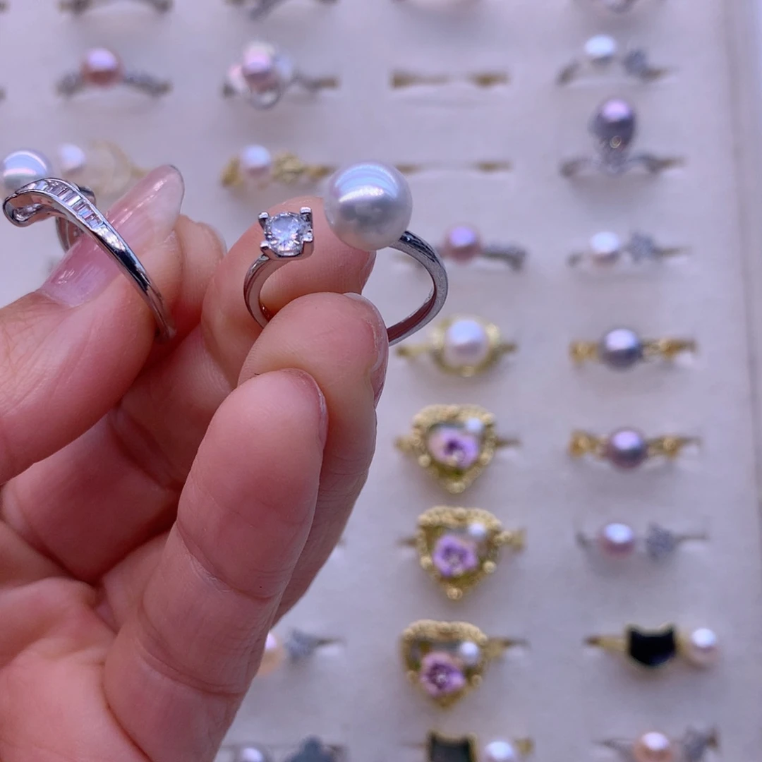 淡水珍珠耳饰合金