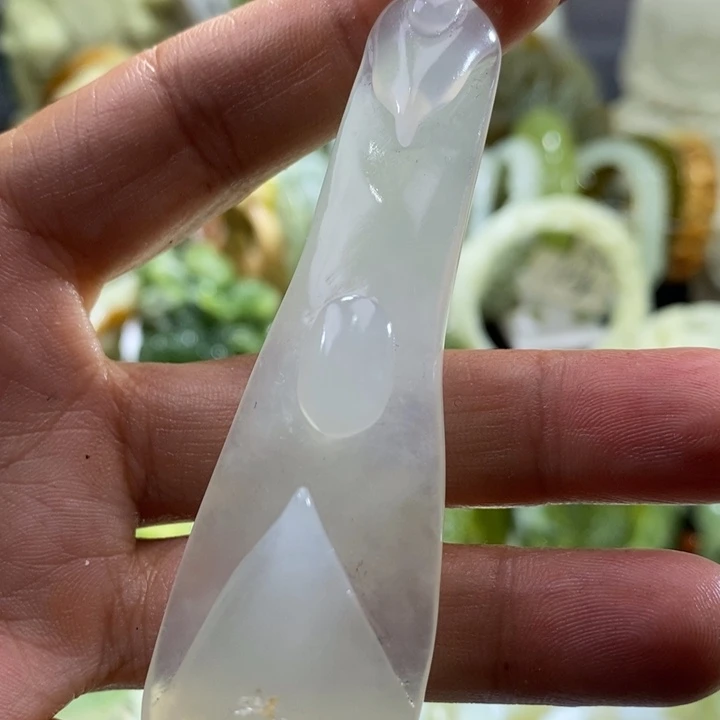 岫玉未镶嵌岫玉手把
