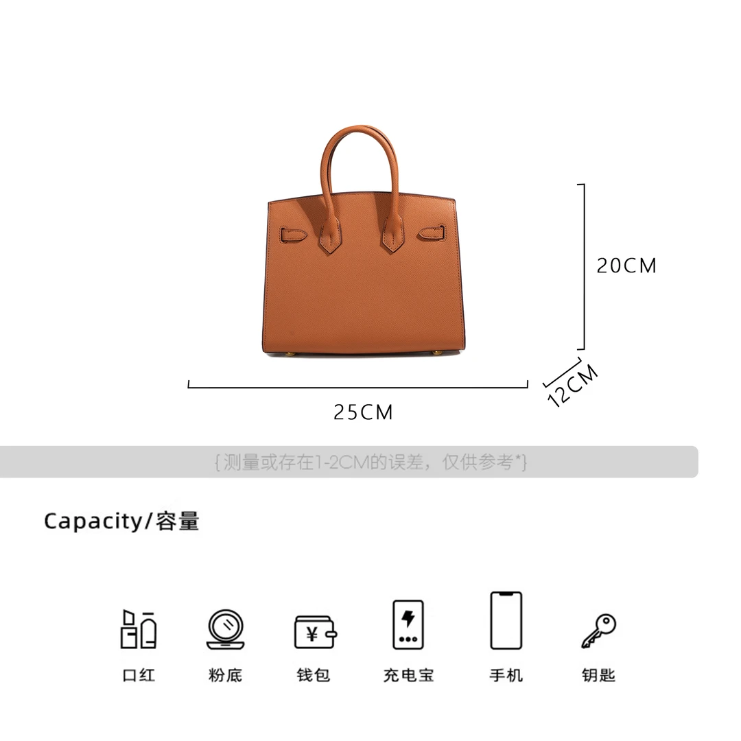 女士证件位斜挎包简约电脑包一体式单肩公文包包BV25-金扣-金棕