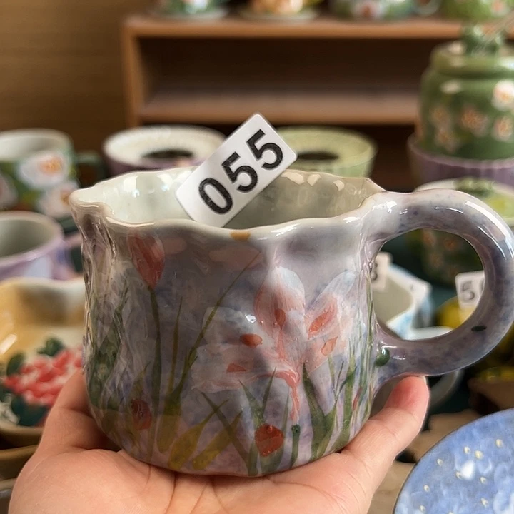 ℡***ヅ景德镇陶瓷手绘作品055微瑕