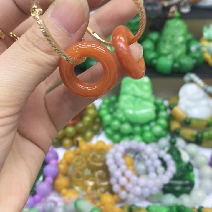 翡翠未镶嵌手链耳饰45