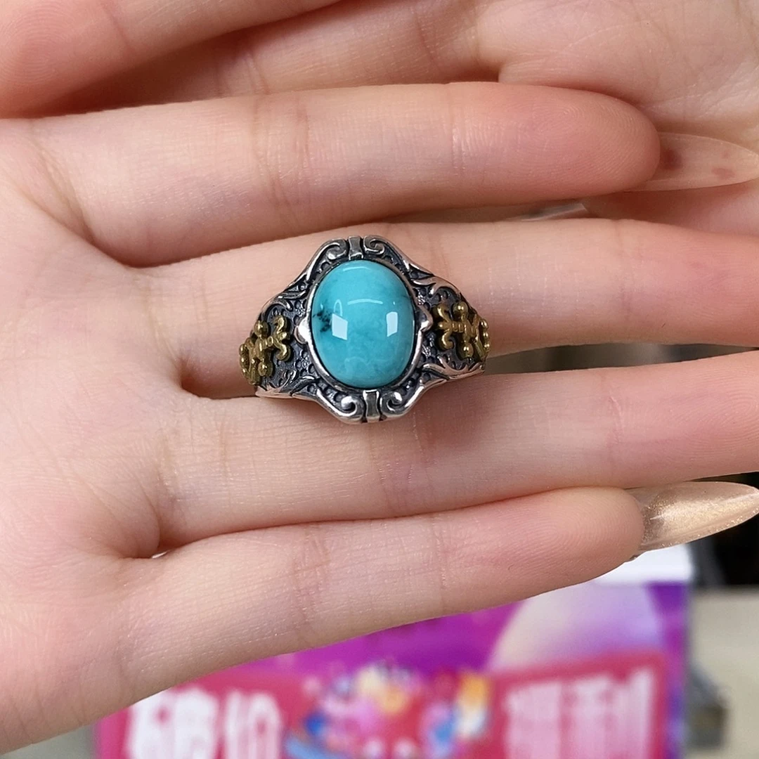 绿松石银S925镶嵌珠宝奇石