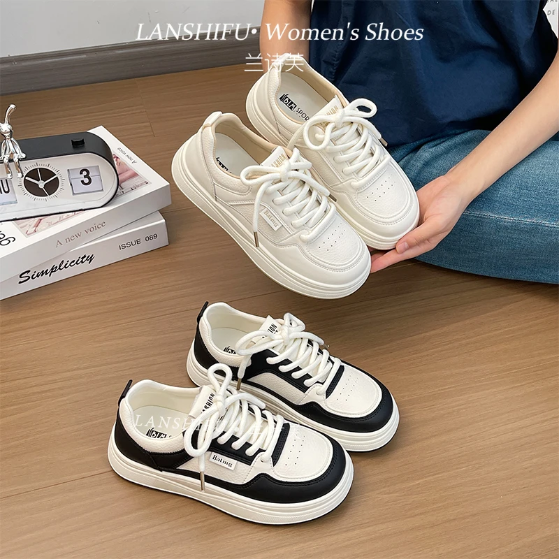 ☆兰诗芙★小众熊猫鞋2025秋季新款百搭休闲板鞋ins潮爆款小白鞋女