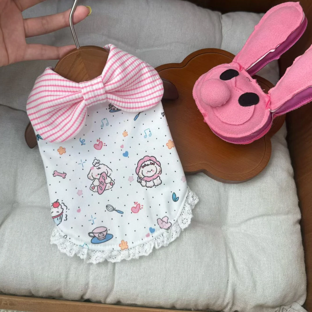 宠物狗狗猫咪秋季波点小乐章领结衣服厚实高颜值