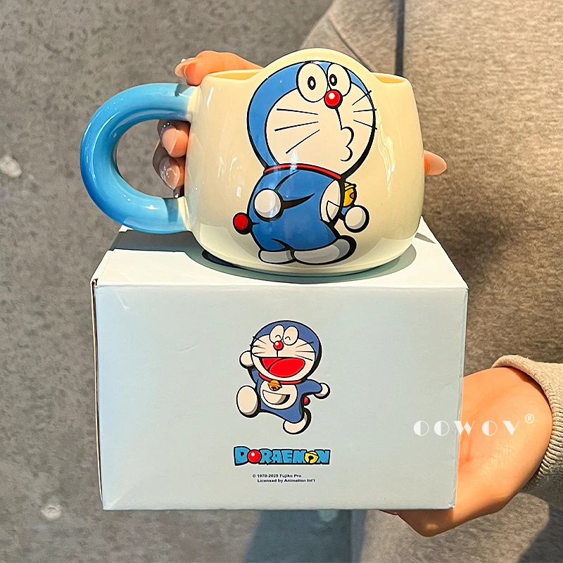 哆啦A梦马克杯可爱水杯子爆款2025新款陶瓷办公室咖啡杯生日礼物
