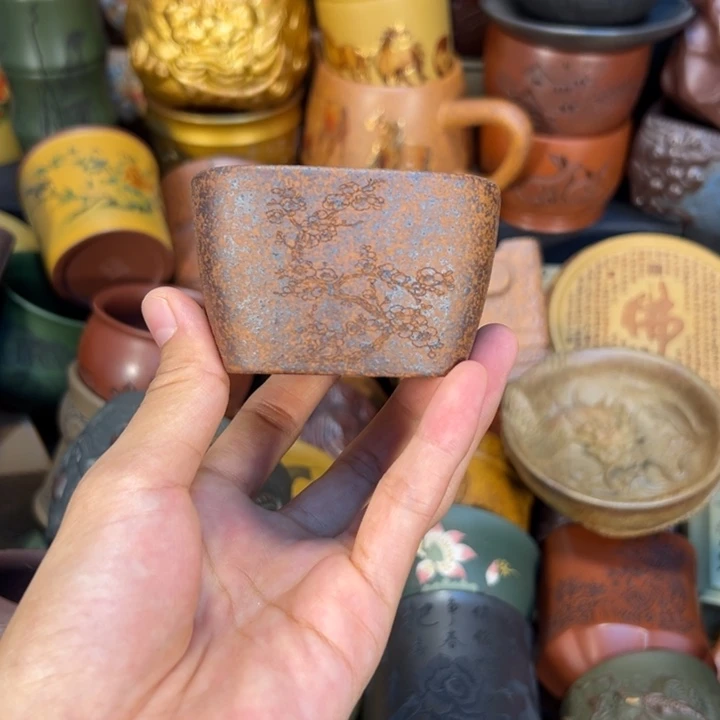 紫砂茶杯宜兴紫砂杯子