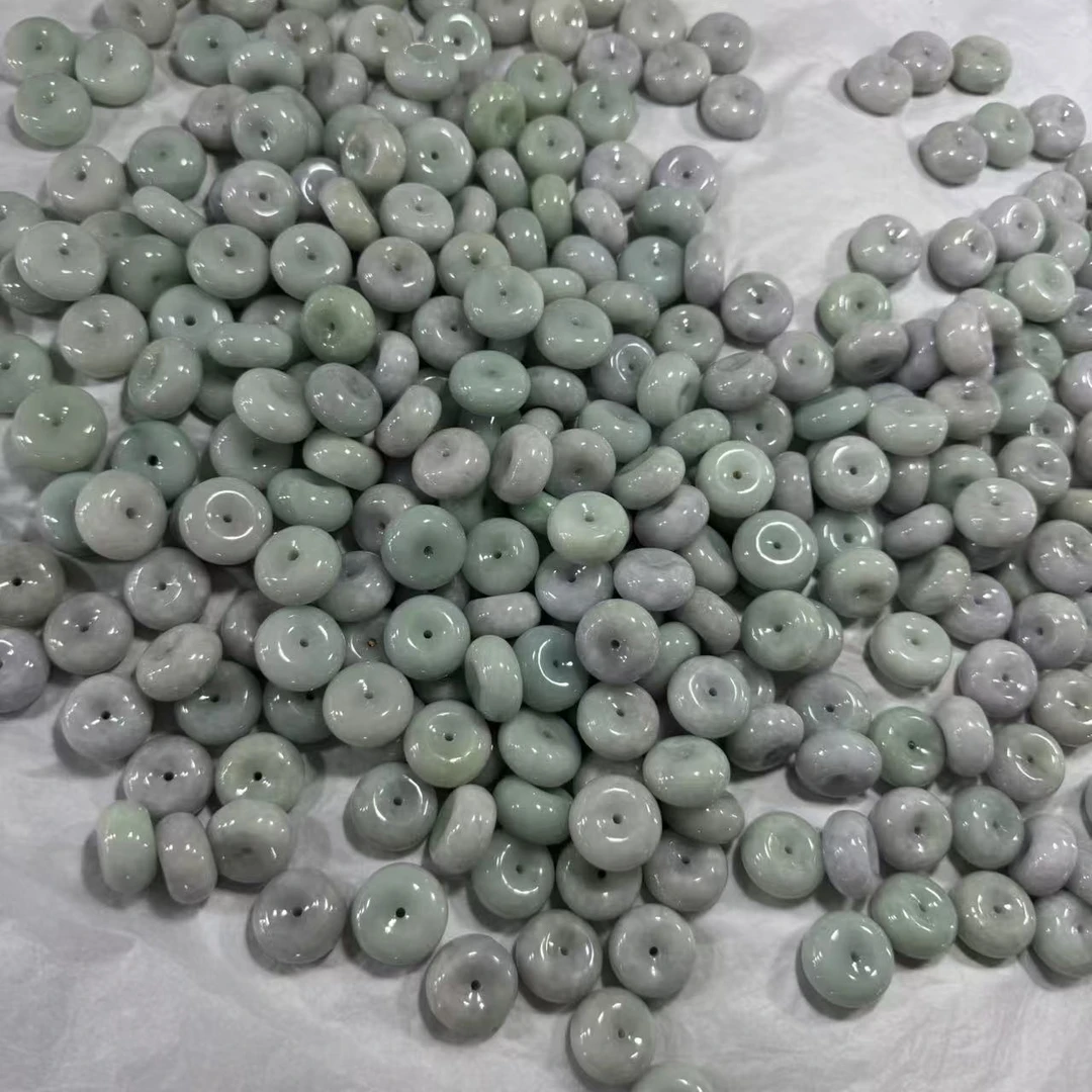 天然A货翡翠面包扣吊坠-d297-多样性发一