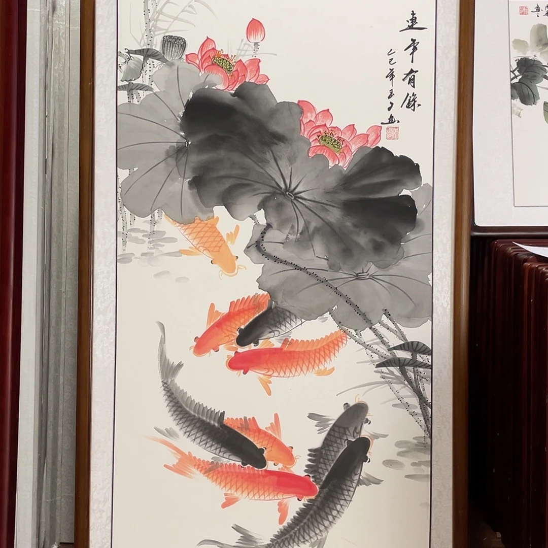 国画带框尺寸63*123厘米