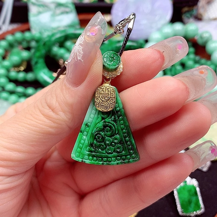 颈饰银S925镶嵌翡翠翡翠