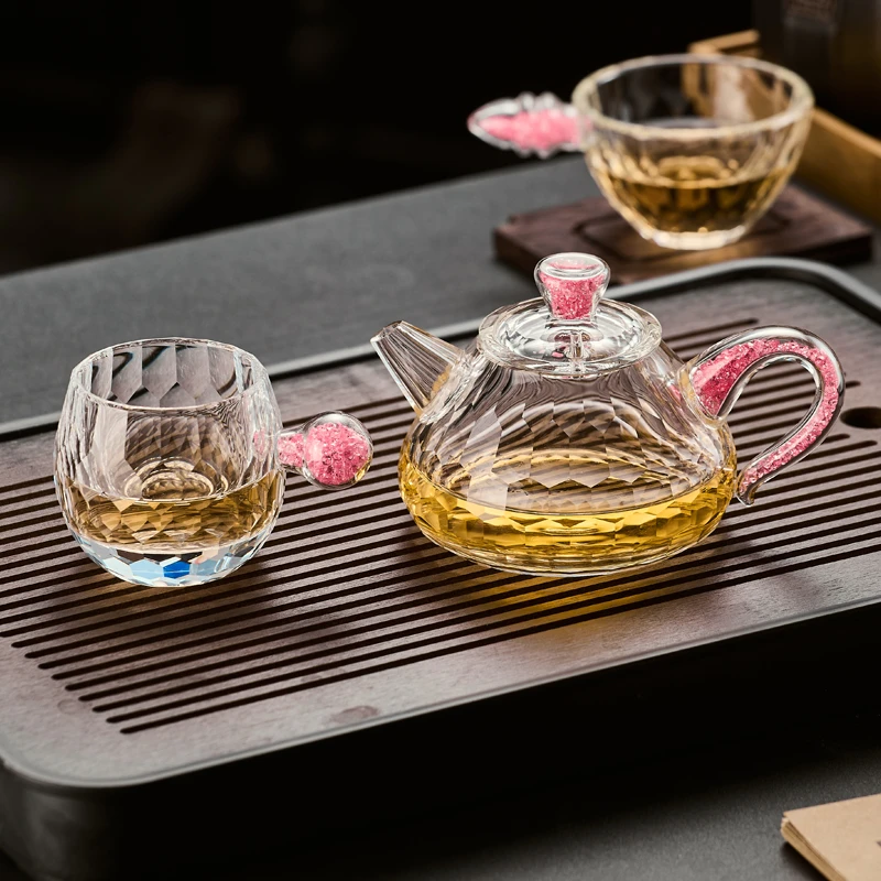 高级感耐热玻璃茶壶家用客厅泡茶壶轻奢创意高档茶具功夫茶杯送礼