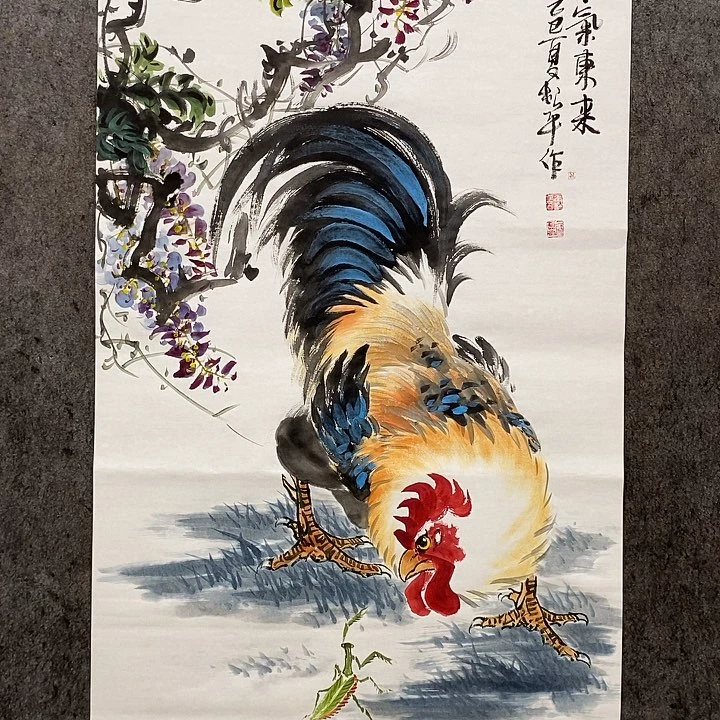 国画吴*手绘国画大公鸡