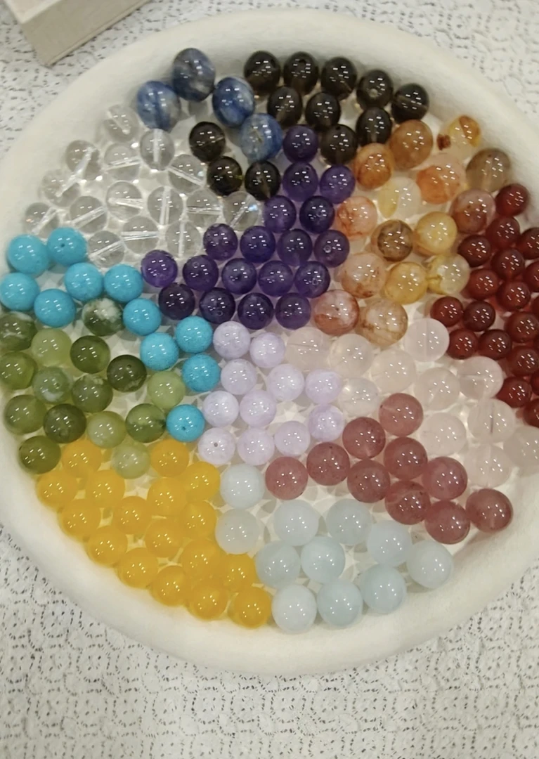 水晶玉石散珠用于DIY多样性选择