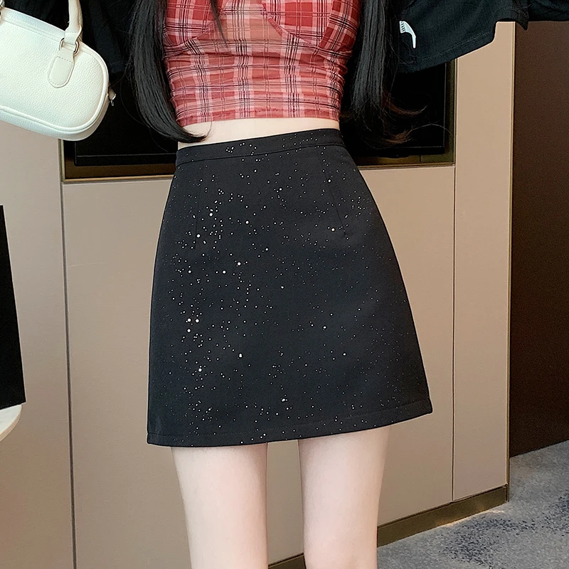 亮片西装半身裙子女装2025春夏季新款穿搭小个子短裙高腰a字包臀