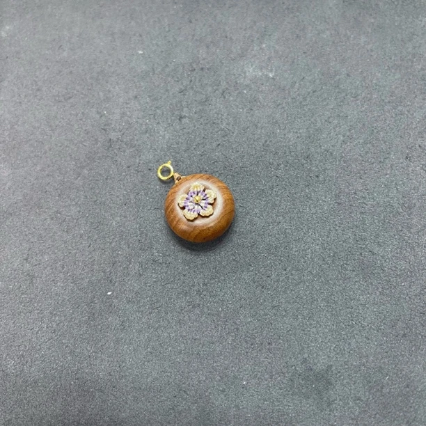 B507-老山檀平安扣吊坠0054