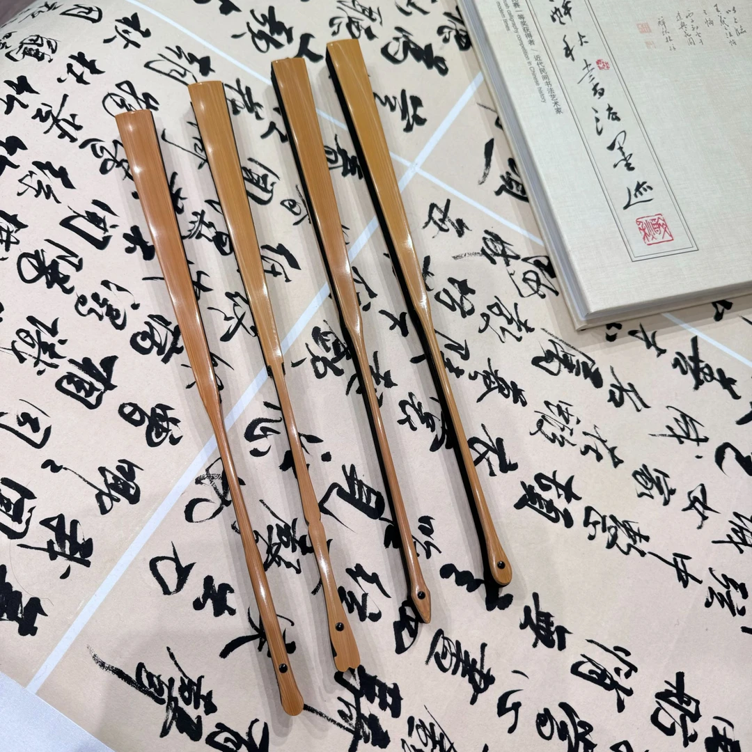 汪可红手制新玉竹 低钉垂露/如意勾 文玩折扇扇子