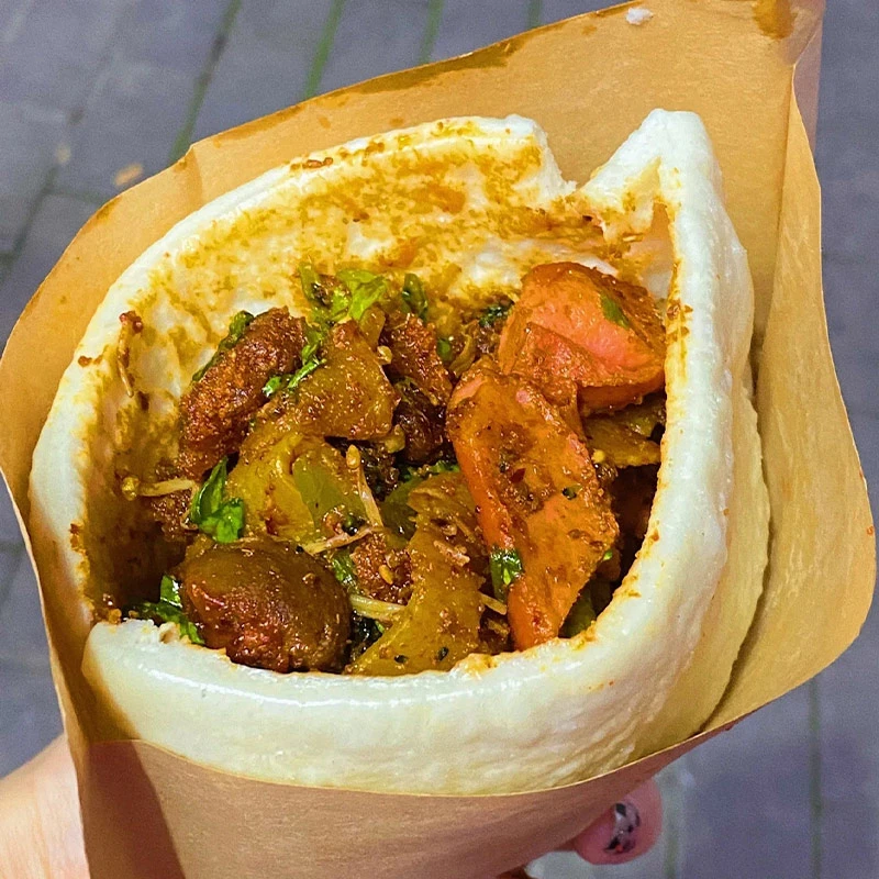 【夜市同款】口袋馍口袋饼手工白吉馍肉夹馍小吃半成品加热速食早餐
