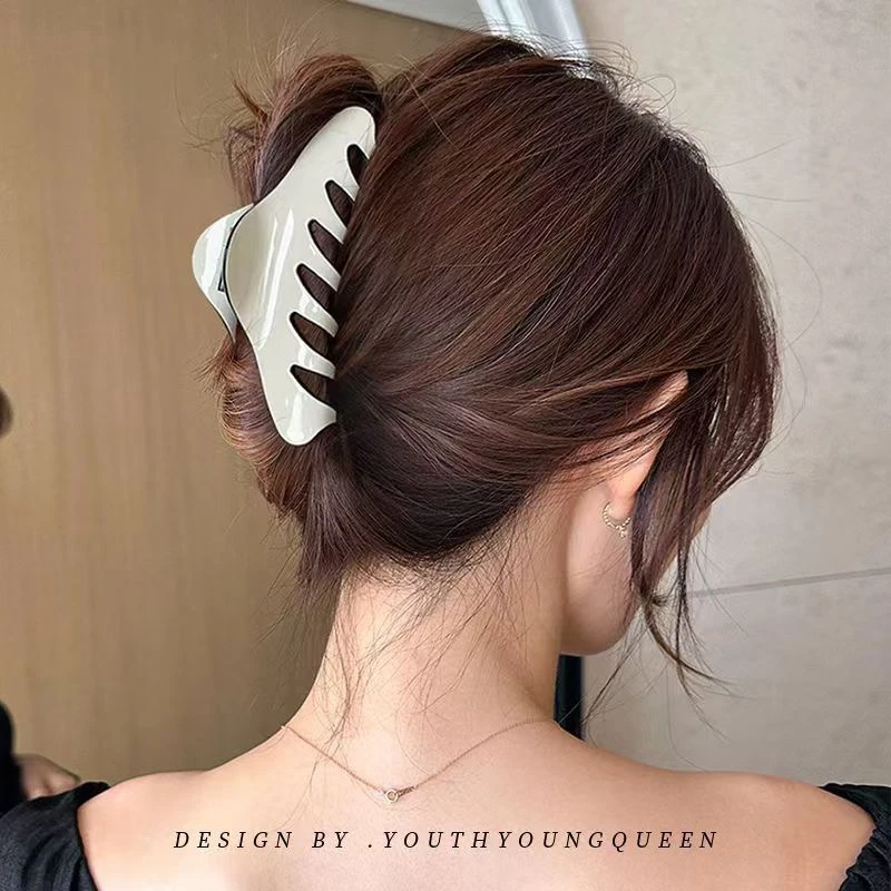 韩版发饰女士PVC发夹 大号糖果色成人发卡马尾发抓夹