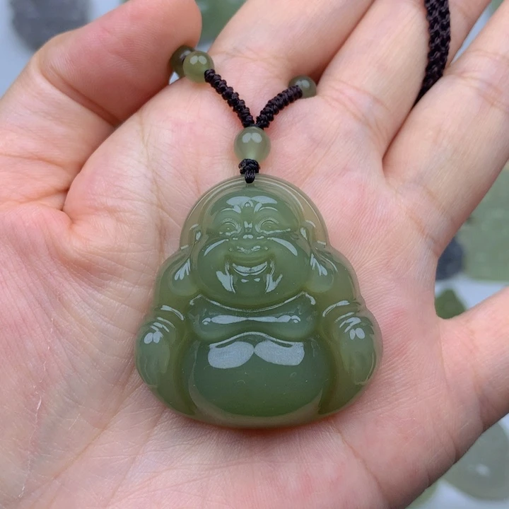 和田玉未镶嵌颈饰振**配