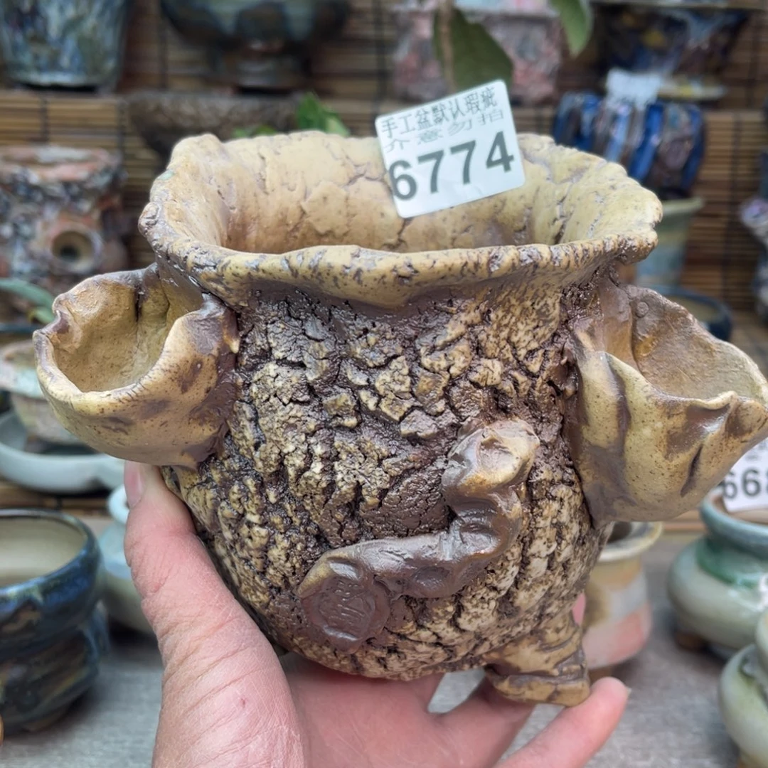 手工花盆默认瑕疵完美者勿拍