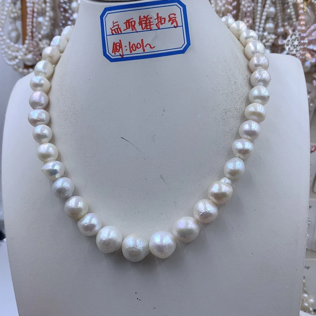 淡水珍珠项链耳饰银S925镶嵌