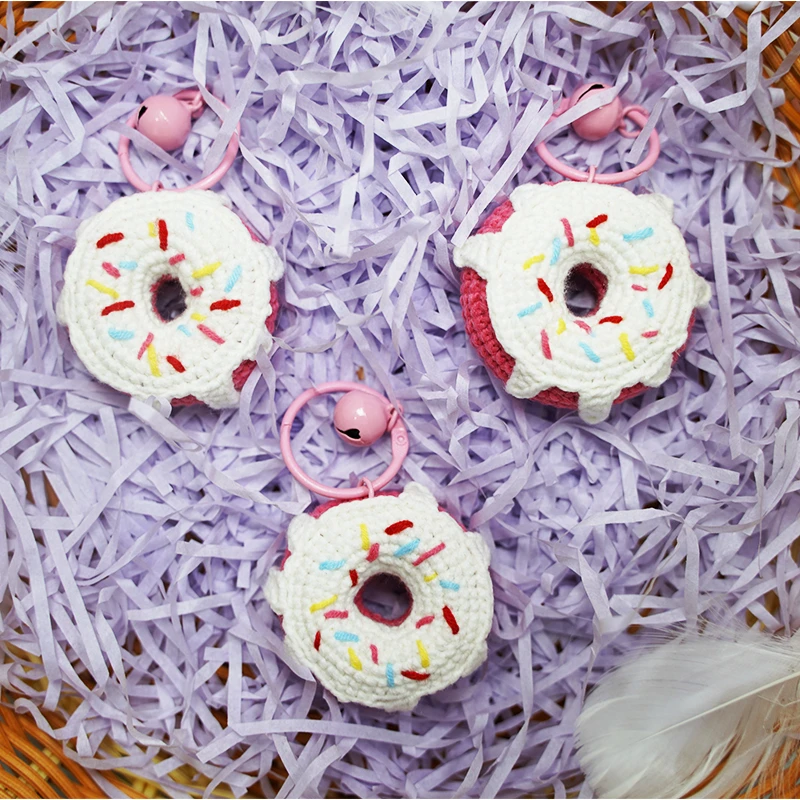 甜甜圈挂件手工钩织手工DIY百搭时尚创意玩偶钩织