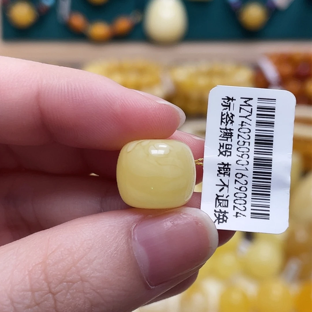 蜜蜡未镶嵌珠宝奇石13.3mm妖花老型 瑕