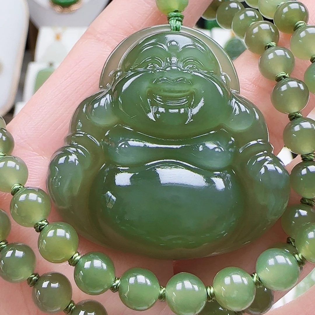 和田玉未镶嵌吊坠(赠链)