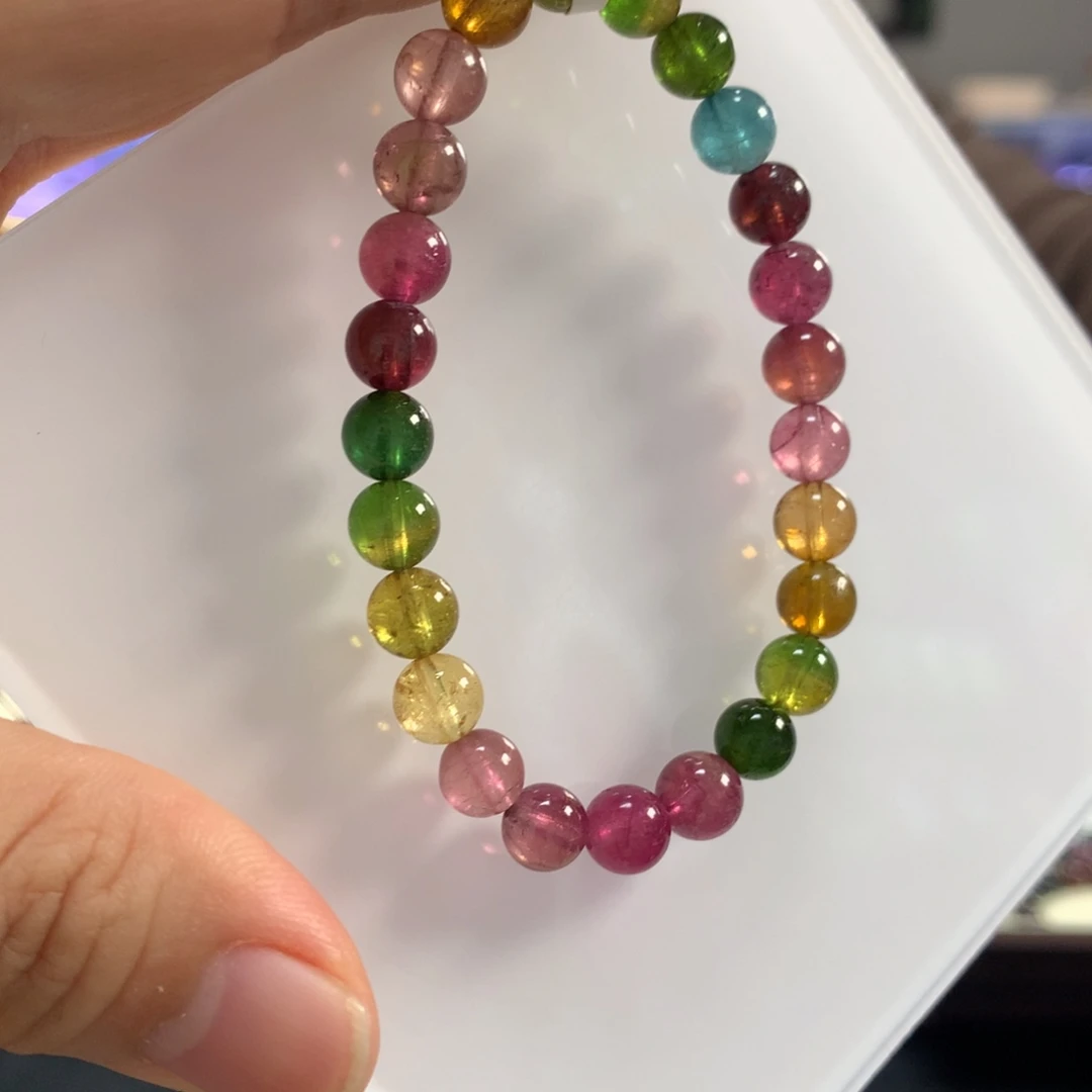 碧玺未镶嵌手链7.4左右