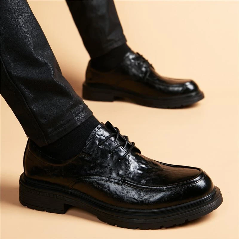 【香港DcSU&Shoes官方正品】工作鞋软底商务正装潮流英伦增高鞋子