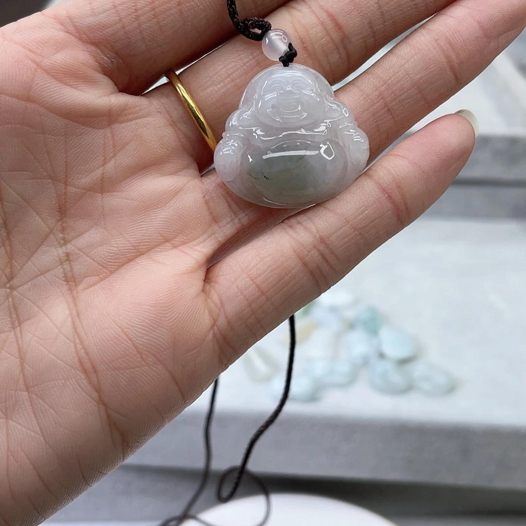 翡翠颈饰未镶嵌养***头佛公吊坠200