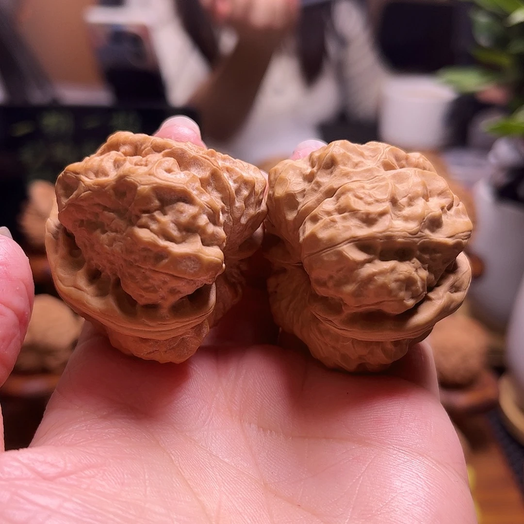 文玩核桃把件42尺全品白茬蛤蟆50