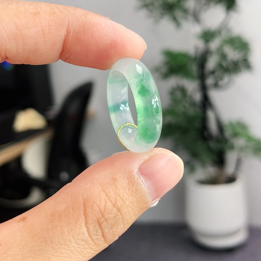 翡翠未镶嵌戒指13-14号