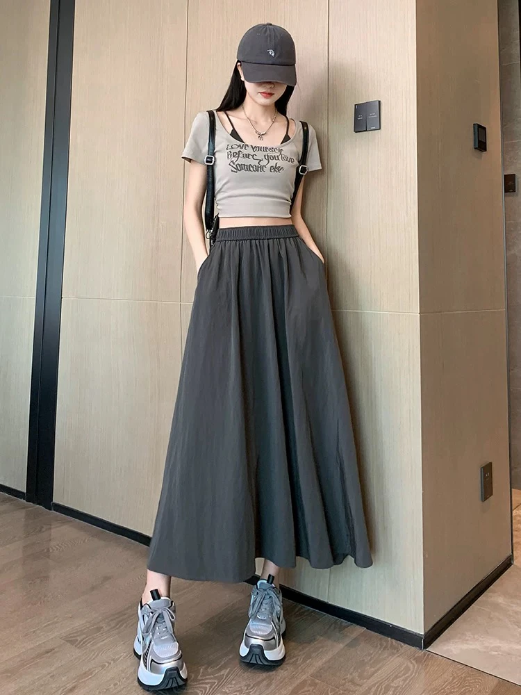 【洋气伞裙～】春夏可穿～天丝棉～显瘦不吸腿～