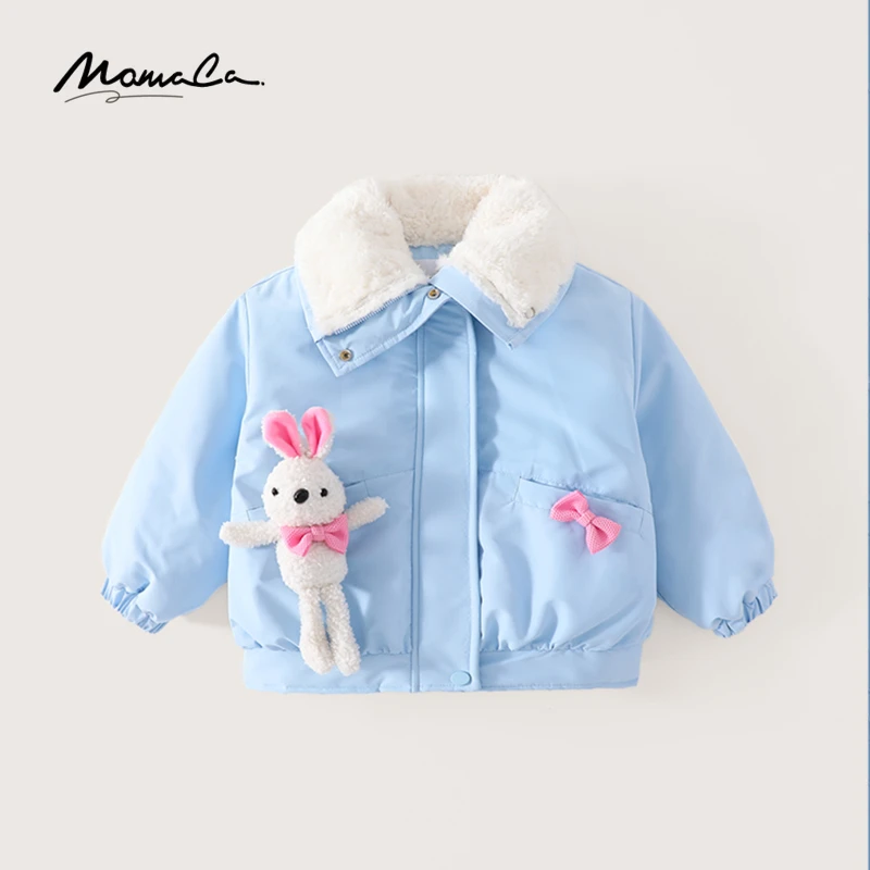 MOMOCO冬季新款女童玩偶洋气棉服保暖外套75880106001