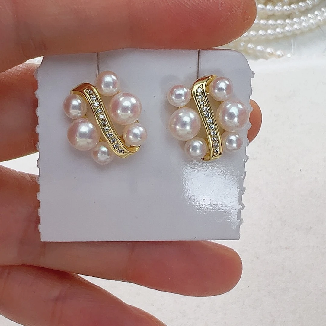 淡水珍珠耳饰未镶嵌