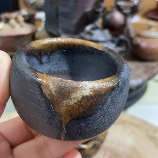 杯禅定杯柴烧裸烧手作品